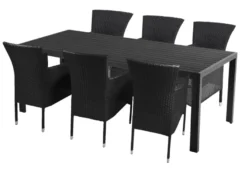 Hagestol Bangkok i metall og svart polyrotting - Sunlife®
