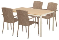 Hagestol Lissabon rotting/metall natur - Sunlife®