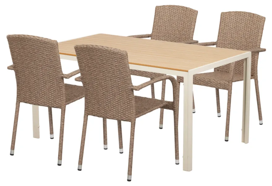 Hagestol Lissabon rotting/metall natur - Sunlife®