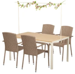Hagestol Lissabon rotting/metall natur - Sunlife®