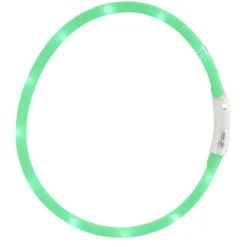 Halsbånd med LED grønn 20-60 cm