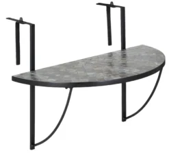 Hengende balkongbord Rom mosaikk 70 x 36 cm - Sunlife®