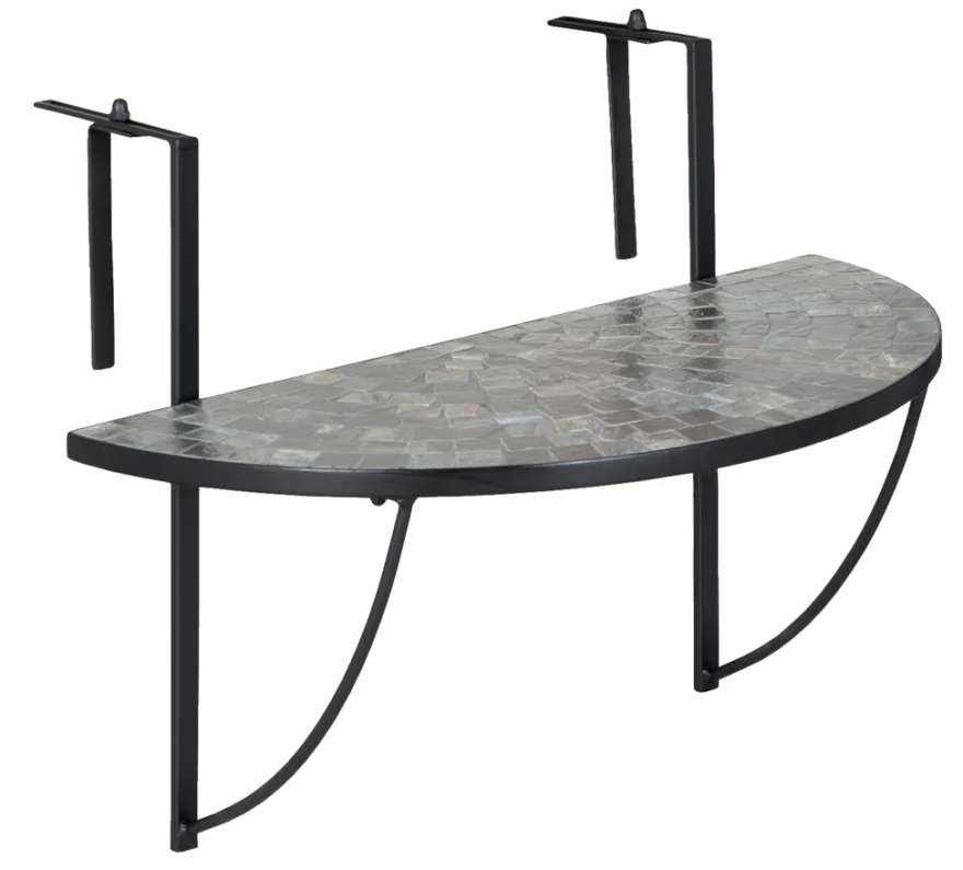 Hengende balkongbord Rom mosaikk 70 x 36 cm - Sunlife®