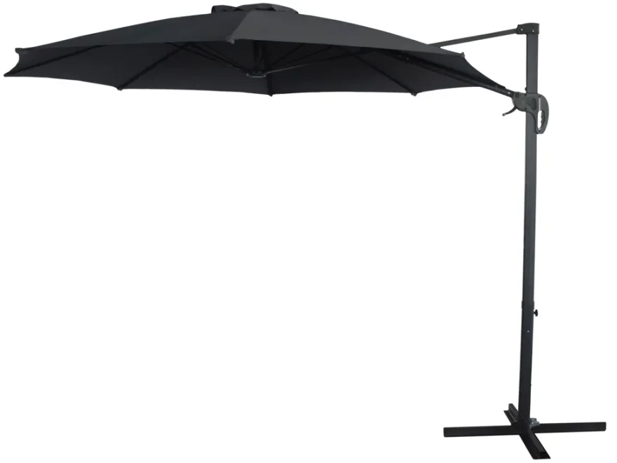 Hengeparasoll Washington Ø300 cm svart - Sunlife®