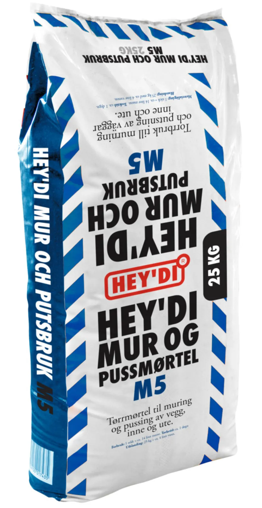 Hey'di Mur og pussmørtel M5 25 kg