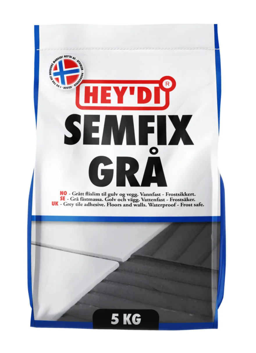 Hey'di Semfix Flislim 5 kg grå
