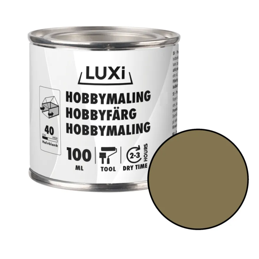 Hobbymaling gull 100 ml - Luxi