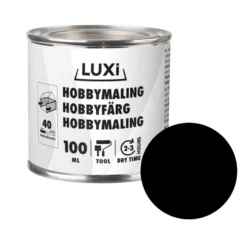 Hobbymaling svart 100 ml - Luxi