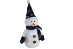 Julefigur med farget LED-lys H35 cm