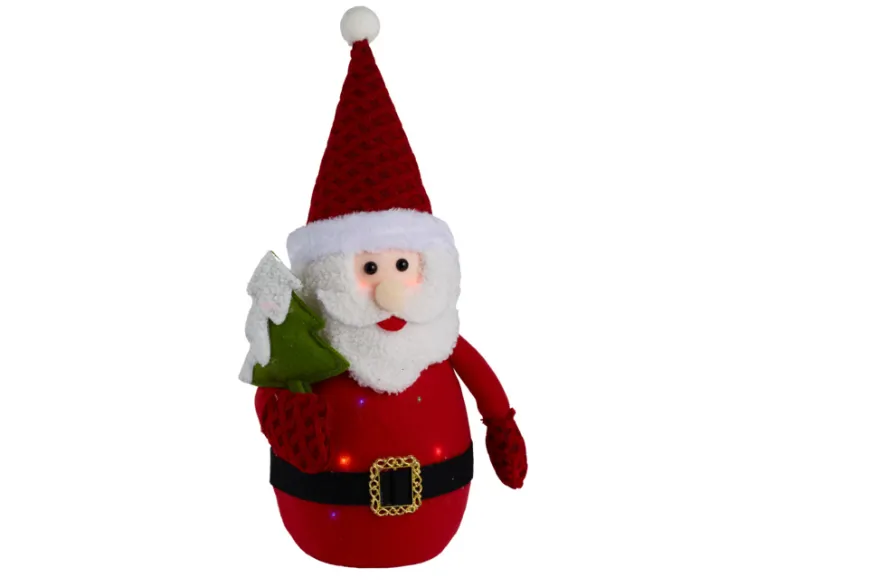 Julefigur med farget LED-lys H35 cm
