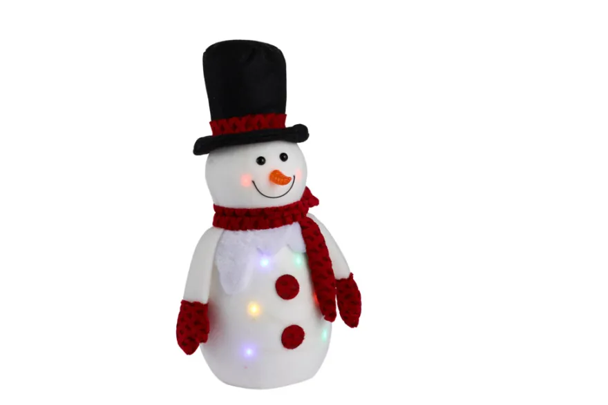 Julefigur med farget LED-lys H35 cm