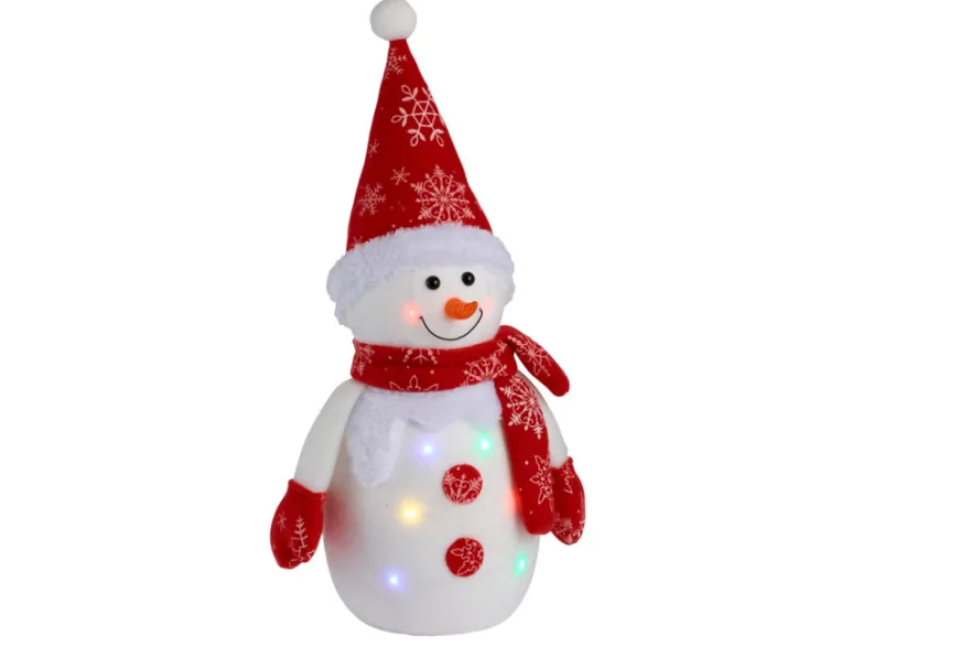 Julefigur med farget LED-lys H35 cm