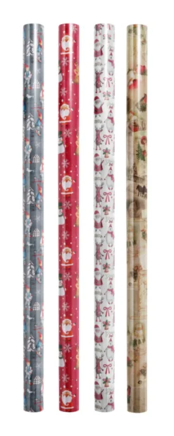 Julegavepapir 70 cm x 20 meter assortert