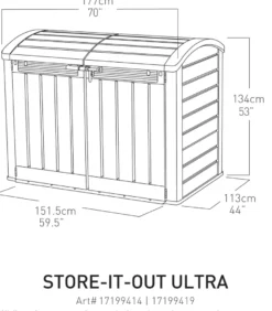 Keter Store-It-Out Ultra oppbevaringsbod 2000 liter