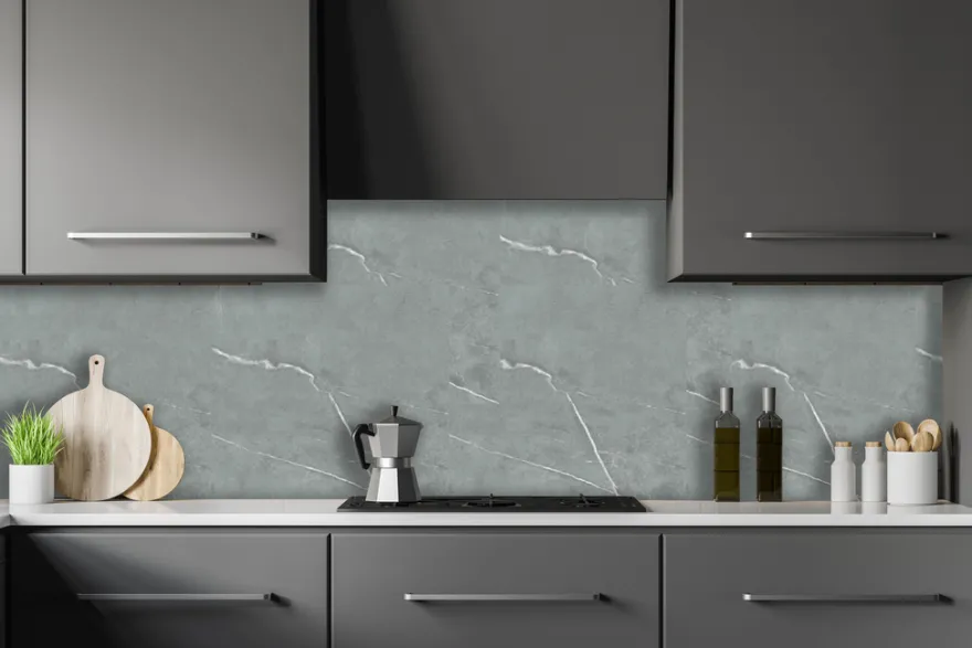 Kitchenline Kjøkkenplate Marmor Grey 610 x 610 mm