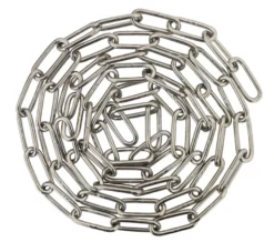 Kjetting langlenket rustfritt stål Ø4 mm x 2 meter