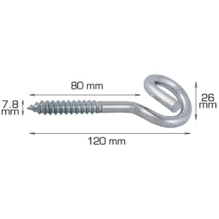 Klessnorkrok 120 mm 2 stk.