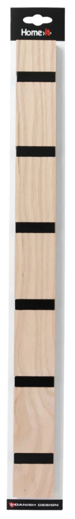 Knaggrekke flex lys eik 6 knagger 60 cm