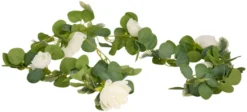 Kunstig blomsterranke hvit 210 cm