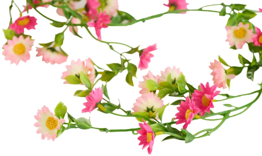 Kunstig blomsterranke rosa 210 cm