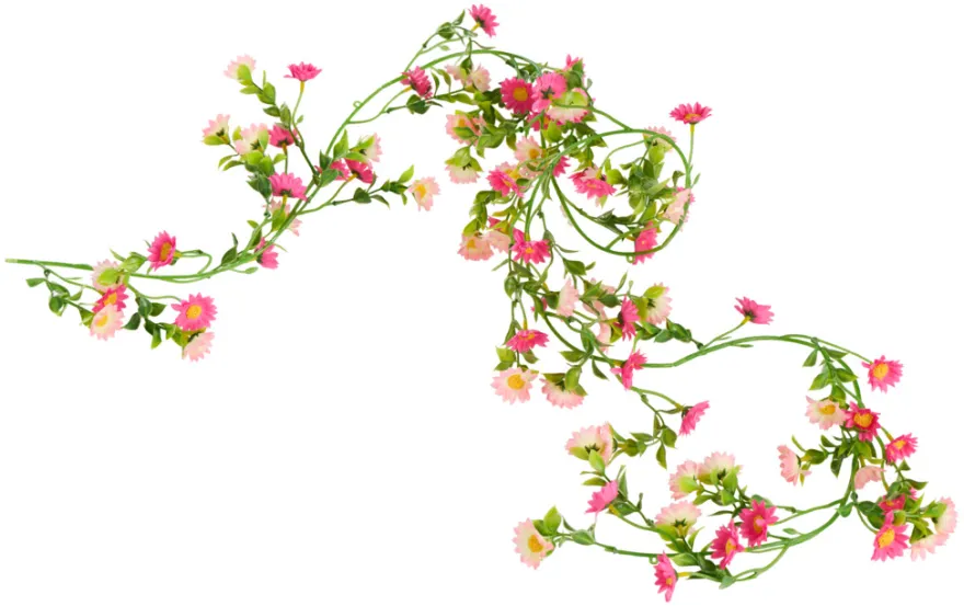 Kunstig blomsterranke rosa 210 cm