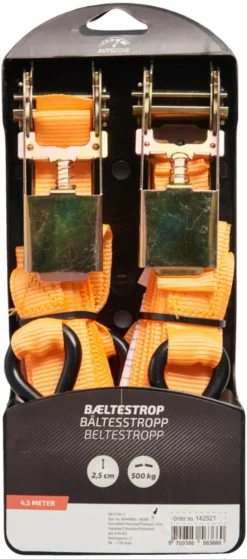 Lastestropp 25 mm x 4,5 meter 2 stk. - Autozone