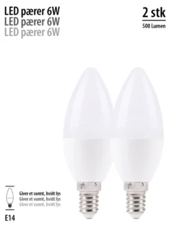 LED-kertepærer 5 W E14 - 2 pk.