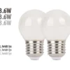 LED-kronepærer 3,6 W E27 - 2-pk.