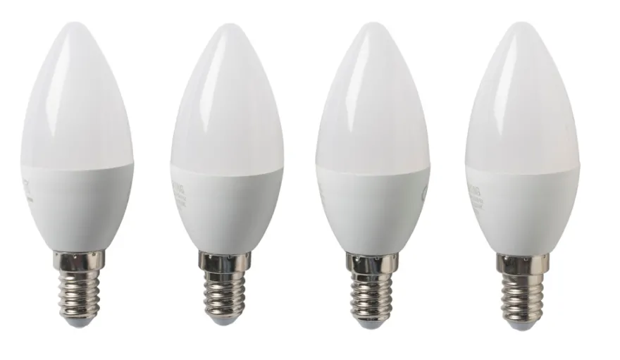 LED-pære 4-pk mignon E14 4,9 W