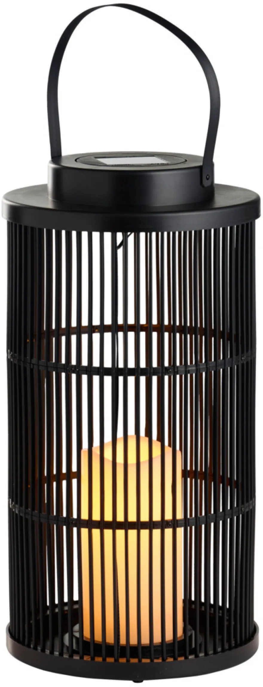 Lykt med solcelle svart 18 x 18 x 36 cm - Garden®