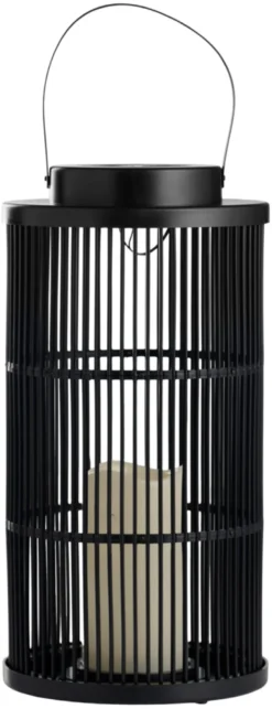 Lykt med solcelle svart 18 x 18 x 36 cm - Garden®