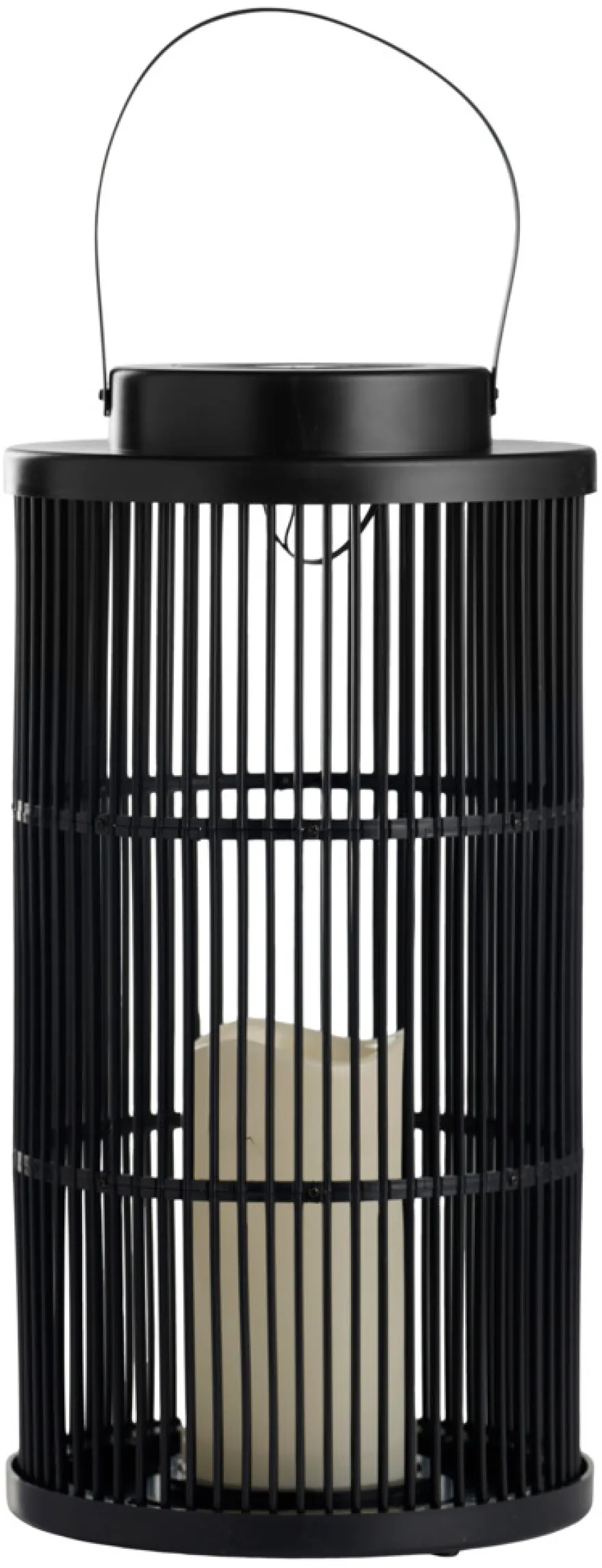 Lykt med solcelle svart 18 x 18 x 36 cm - Garden®