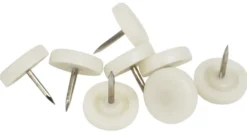 Møbelknotter Ø20 mm hvit plast 24 stk.