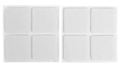 Møbelknotter selvklebende 30 x 30 mm hvit - 8 stk.