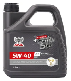 Motorolje 5W-40 helsyntetisk 4 liter - Basta