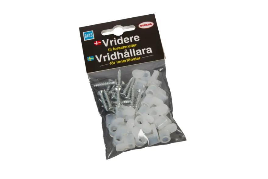 Nylonhasper med skruer, 25 stk.