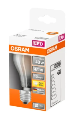 Osram LED Star Classic E27 matt standardpære 4 W