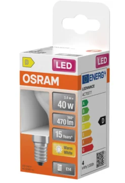 Osram LED Star Classic matt sparepære E14 4 W