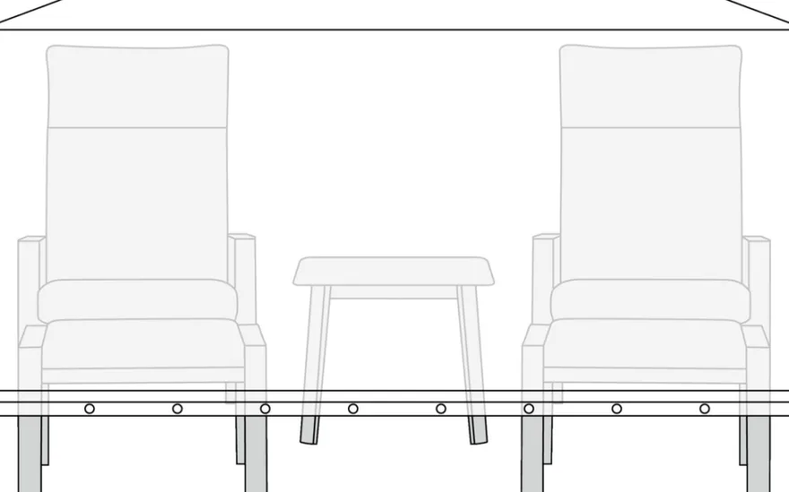Overtrekk til hagemøbelsett L170 x B130 x H85 cm - Sunlife