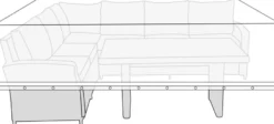 Overtrekk til loungemøbelsett L300xB145xH100 cm - Sunlife