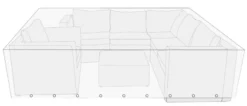 Overtrekk til loungemøbelsett L260 x B260 x H65 cm - Sunlife®