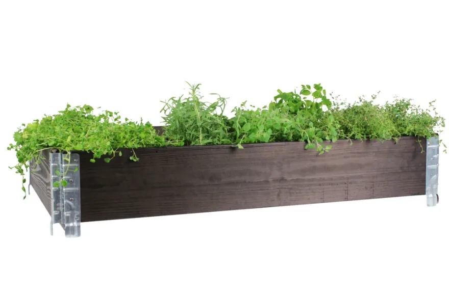 Pallekarm svartbeiset 19 mm, 80 x 120 x 20 cm