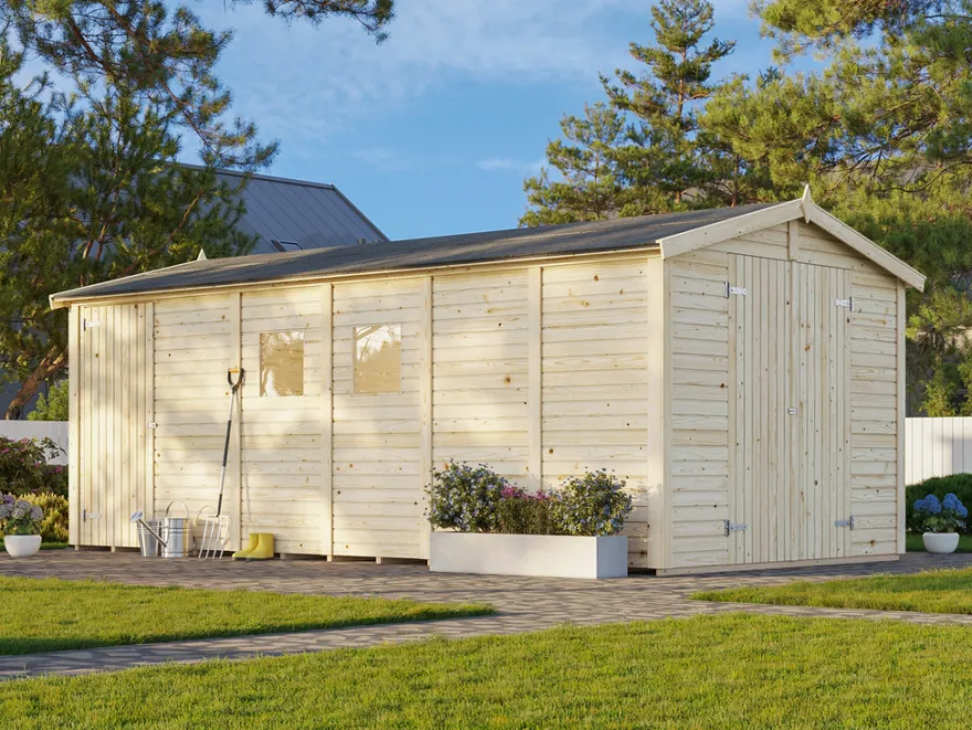 Palmako redskapsbod Aksel 4 - 14,7 m² 273 x 550 cm