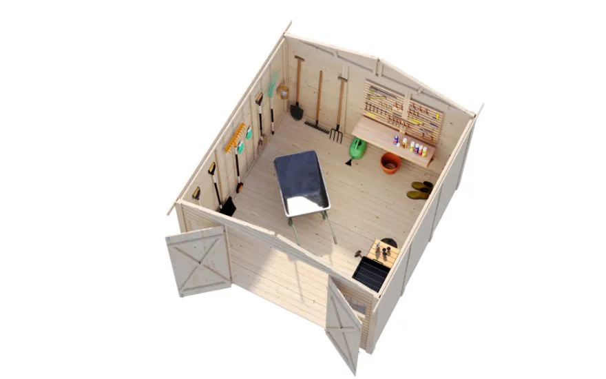 Palmako redskapsbod Aksel 2 - 7,5 m² 273 x 280 cm