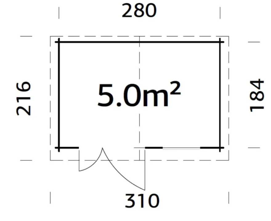 Palmako redskapsbod Peter 3 296 x 200 cm