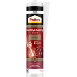 Pattex sanitær- og byggsilikon hvit 280 ml