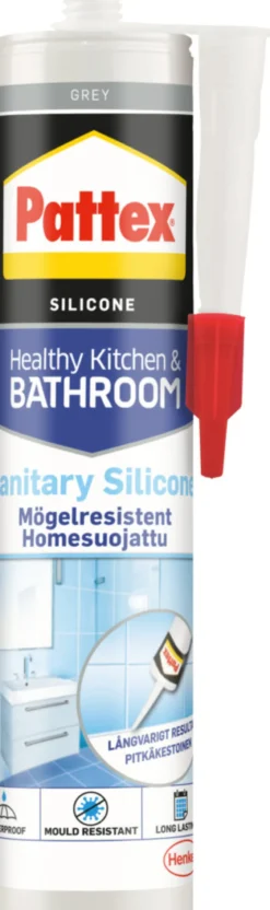 Pattex sanitærsilikon grå 280 ml
