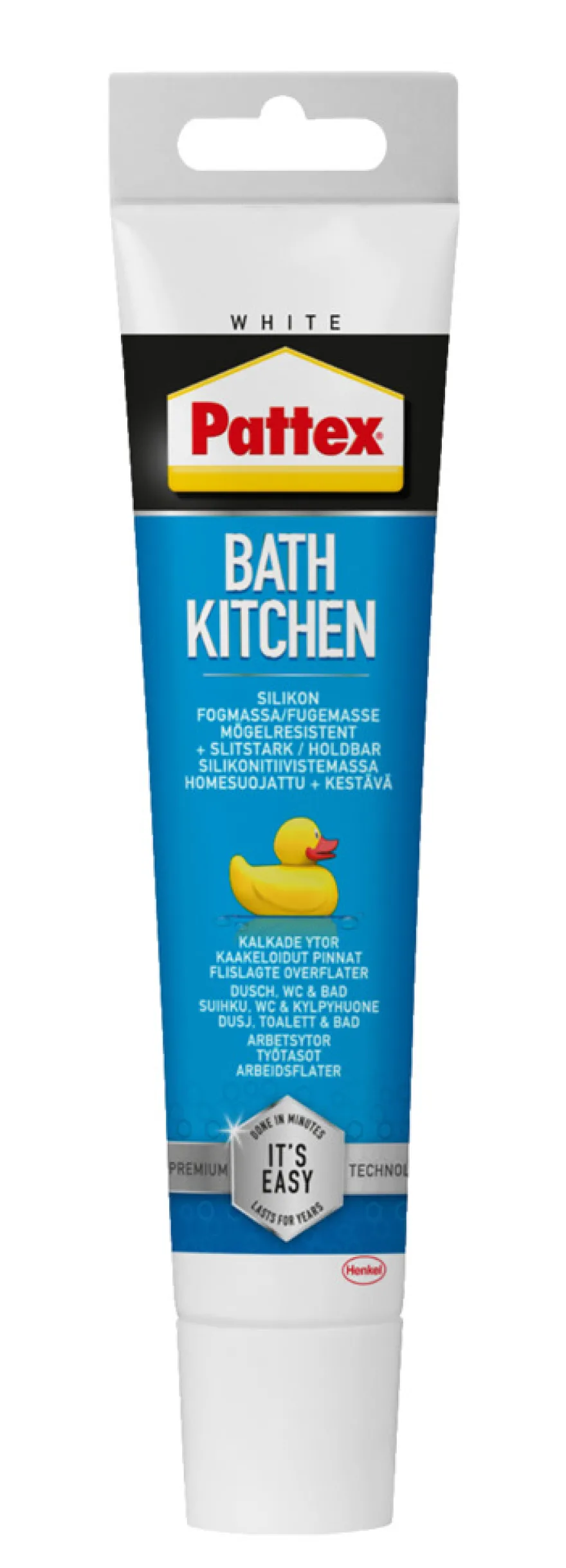 Pattex Silikonfuge bad & kjøkken hvit 50 ml