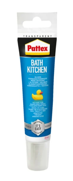 Pattex Silikonfuge bad & kjøkken transparent 50 ml