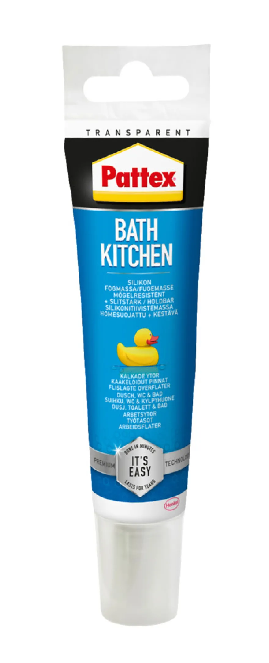 Pattex Silikonfuge bad & kjøkken transparent 50 ml